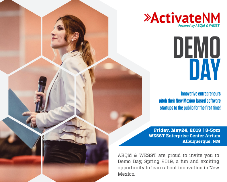 goABQid's tweet photo. This Friday is our #ActivateNM Demo Day, Spring 2019! We are proud to invite you to this fun and exciting opportunity to learn about the innovative entrepreneurs in New Mexico!
For tickets and more information click HERE: https://t.co/Bhn6rtht22
#ABQid https://t.co/xfWs6isGON