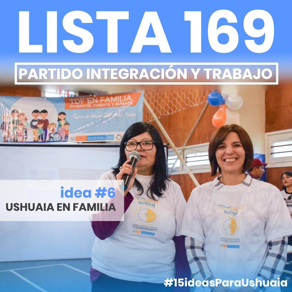 GomezMarcela80's tweet photo. #15IdeasParaUshuaia #Idea6
#UshuaiaEnFamilia
Candidatas y Candidatos de la #Lista169 proponen un espacio para todas las familias de #Salud, #Diversión y #Cuidado
#PITTDF #NoArrancanosAhora
@AngelinaLegis @guillermoworman
@RosanaBertone @WalterVuotoTDF https://t.co/BWH9INuhD3