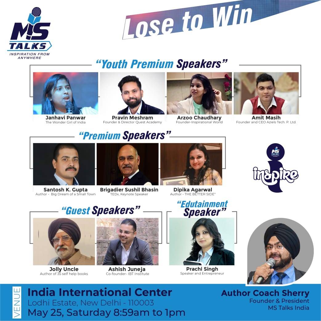 SushilBhasin's tweet photo. Excited to be at the MS Talks on May 25 at India International Centre, New Delhi. Join me! #MSTalks
.
.
#speaker #speech #keynote #army #military #sushilbhasin #founder #startup #success #hardwork #happiness #startuplife #motivation #inspiredaily #passion #working #successful https://t.co/x1tlmUm0lc