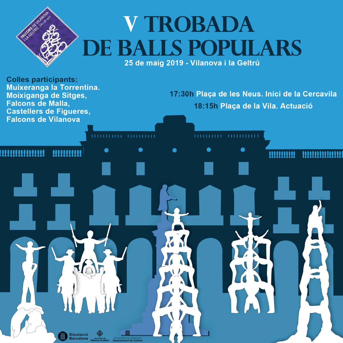 Moltes ganes de dissabte! Marxarem direcció Vilanova per assistir a la V trobada de balls populars juntament amb els @de_falcons, els <a href="/CCFigueres/">Colla Castellera de Figueres</a>, i finalment les muixerangues de Sitges i Torrentina. Esperem fer una grandíssima actuació! 
Salut i Falcons!