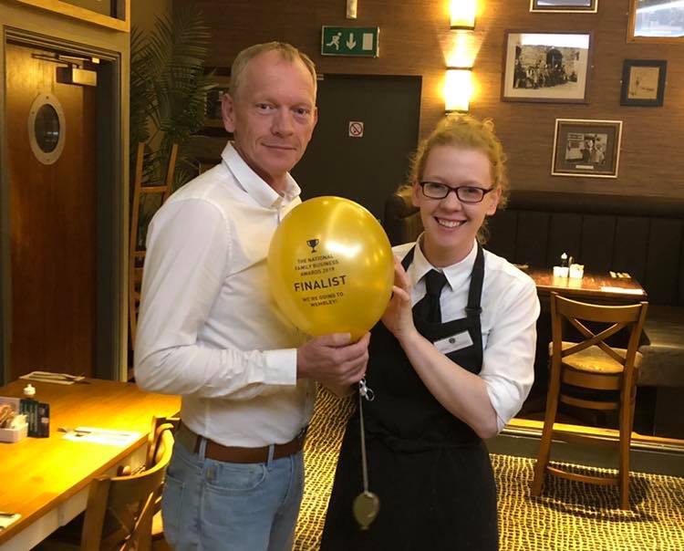 Chippyelite's tweet photo. Look what floated by last week! Absolutely over the moon to have made it as a finalist in the National Family Business Awards again! #NFBA2019 #WeAreGoingToWembley #GoldBalloonWeek #FamilyBusiness https://t.co/OQYWXlBYxB