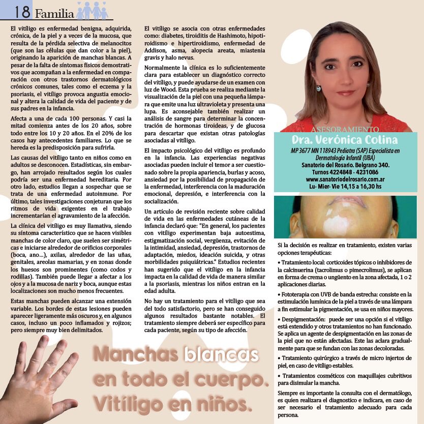 ValleFermi's tweet photo. Vitiligo: manchas blancas en la piel Dra. Veronica Colina
Informate🔜
Ya está disponible la nueva #revista de #mayo Con temas I M P E R D I B L E S
🥇https://t.co/PyA0Ocmfy0
🥈 Kioscos #Jujuy #Salta
🥉Comercios y Consultorios adheridos
#MundoBebe ❤️ https://t.co/1tZhlpYPA7