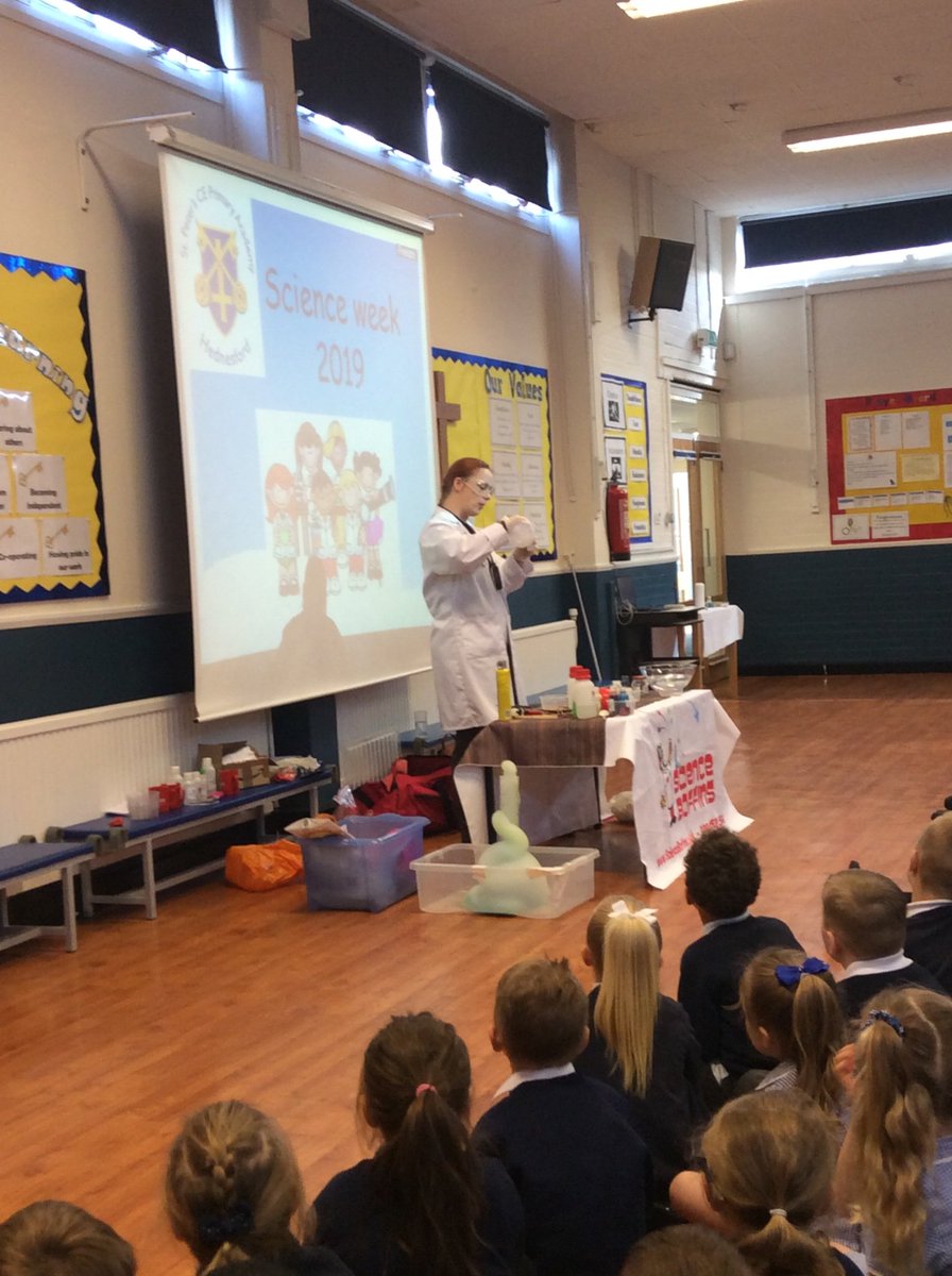 StPeters_tweets's tweet photo. St Peter’s children were visited by Science Boffins to introduce our science week this morning. We had an exciting, ‘explosive’ assembly followed by workshops. #scienceweek@stpeters #scienceboffins https://t.co/WeuzdujVfX