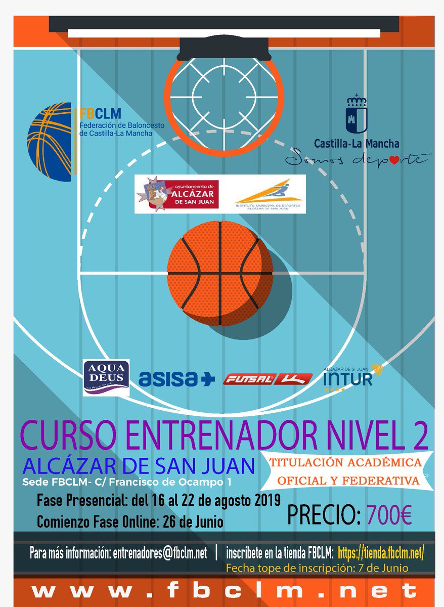 fbclm's tweet photo. FORMACIÓN | 🚨🚨Cursos de Entrenador Nivel I y II. 
TITULACIÓN OFICIAL ACADÉMICA Y FEDERATIVA
📆Del 6 al 11 de Agosto 2019 (Nivel I)
📆Del 16 al 22 de Agosto 2019 (Nivel II)
💻Comienzo Fase Online 26 de Junio (Ambos)
🕋Aulas Formativas @fbclm 
+ INFO👇👇
📰https://t.co/oYcYZjIcoc https://t.co/qDrAevSotV