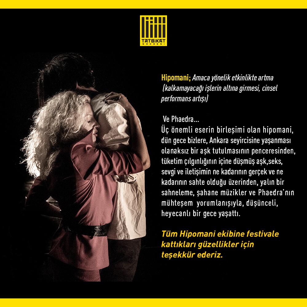 Tatbikat Sahnesi olarak, tüm Hipomani ekibine festivalimize kattıkları güzellikler için teşekkür ederiz.
