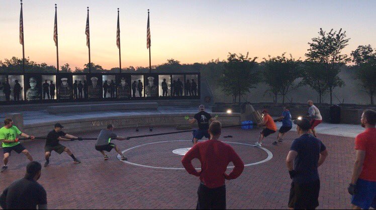 This is #BigMO #Heavy every Monday 0530-0615.  A weight lifting circuit with everything from battle ropes to Jerry cans.  Barbells and kettlebells too.  Maybe #TugOfWar You’re guaranteed to #GetBetter #GotStronger <a href="/F3Louisville/">F3 Louisville</a>