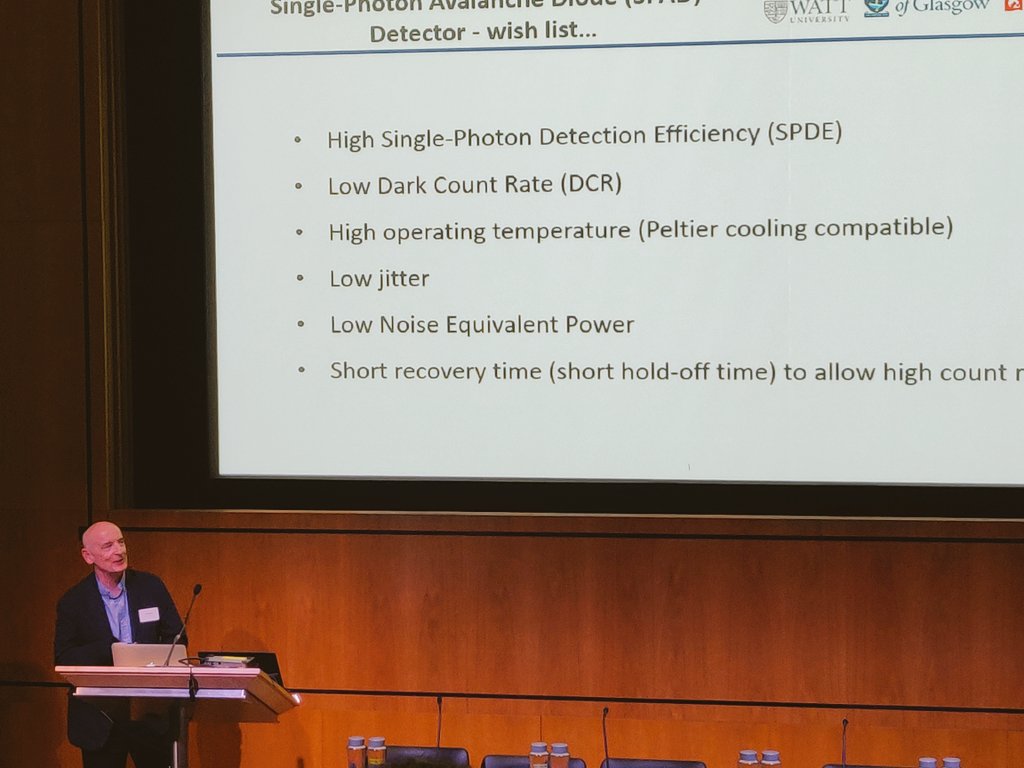 HWUSinglePhoton's tweet photo. Prof. Gerald Buller is killing it with his presentation! #Quantum #EQPT @QETLabsBristol @quantum_london https://t.co/AuxPGmKliM