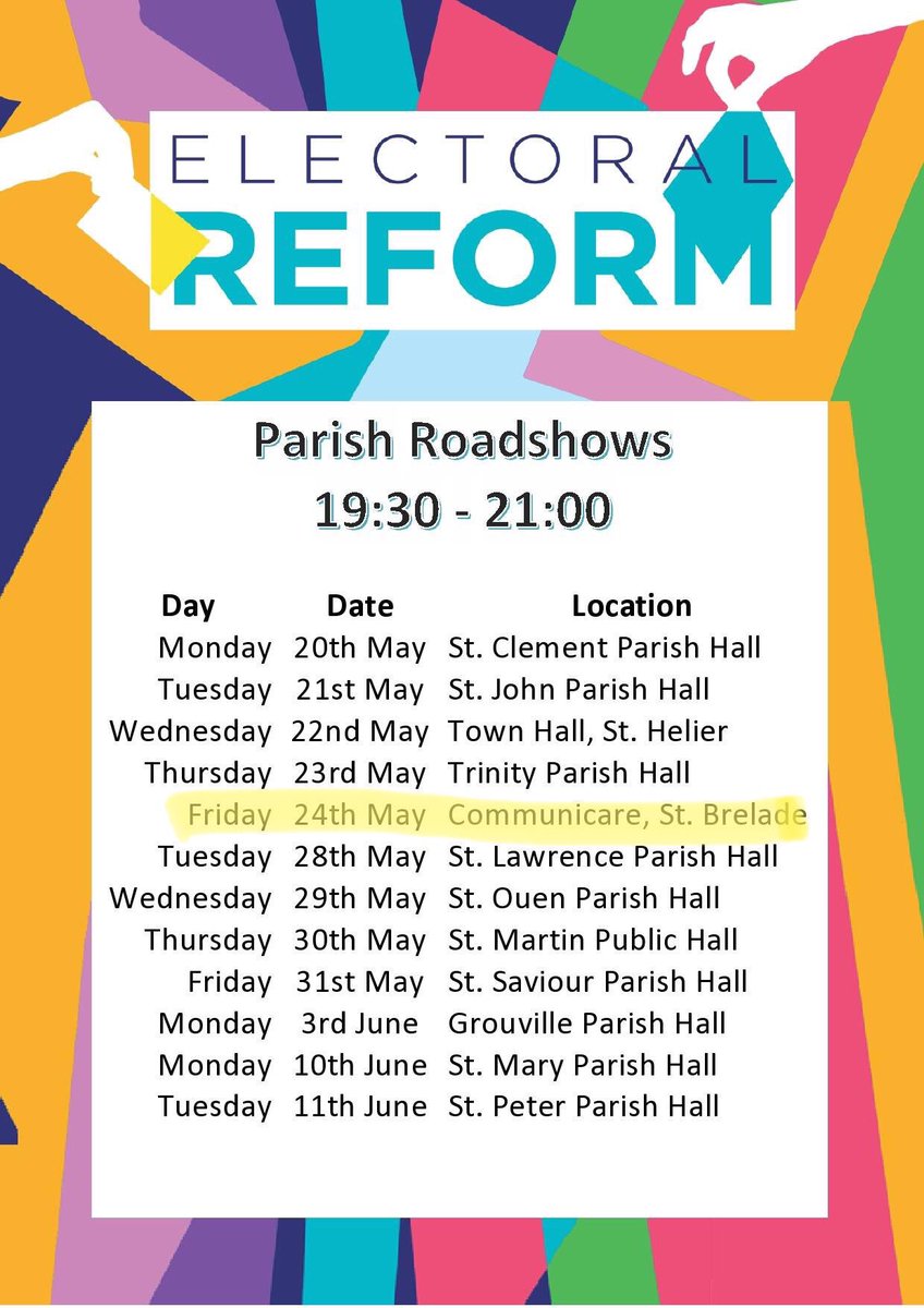 Calling all St Brélade residents: don’t miss this meeting to learn about exciting democratic reforms which could finally unite our Parish and give us 5 Deputies instead of the 2 + 1. @BBCJersey @RussellLabey @DeputyAlves @Scott_Wickenden @johnyhil @DeputyTadier #StBrelade