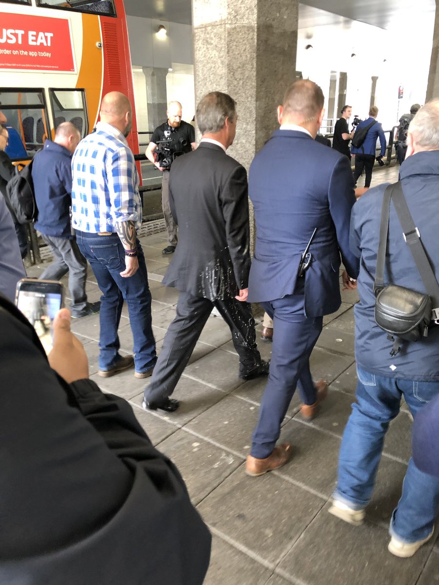 When Nigel came to Newcastle #NigelFarage #BrexitParty #Brexit #Milkshake his milkshake brought all the boys to the yard