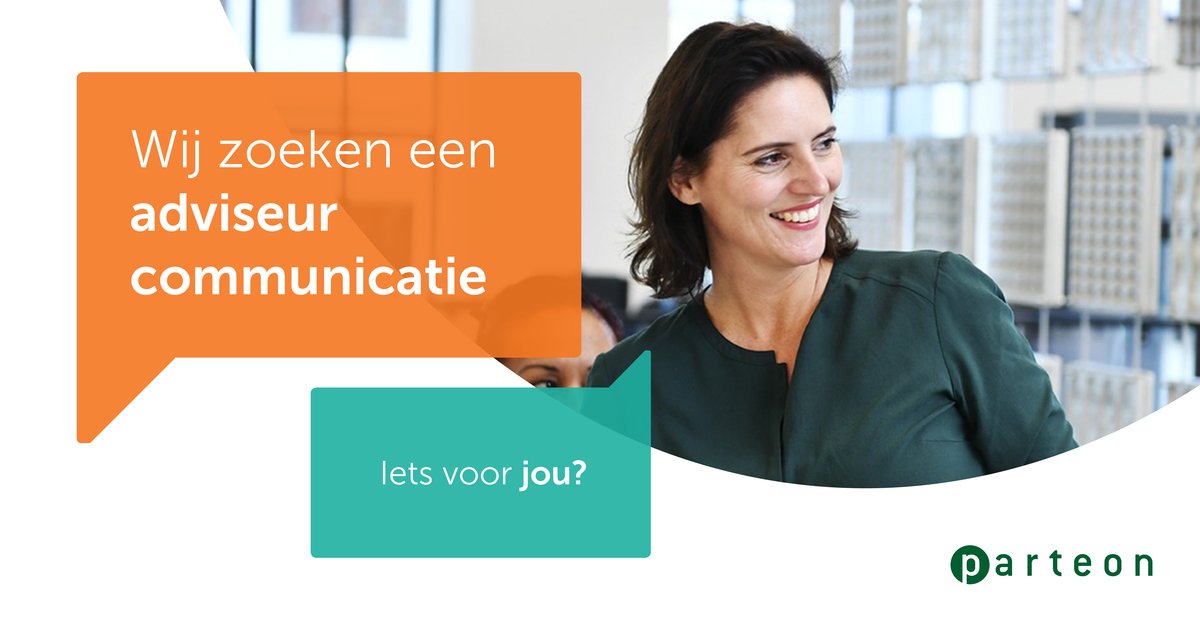 Zet je graag je tanden in communicatievraagstukken? Ben je zowel een denker als een doener en wil je jezelf blijven ontwikkelen? Dan hebben wij een uitdagende baan voor jou! 👉 Meer informatie of solliciteren? Ga naar bit.ly/parteon-commun… #vacature #communicatieadviseur