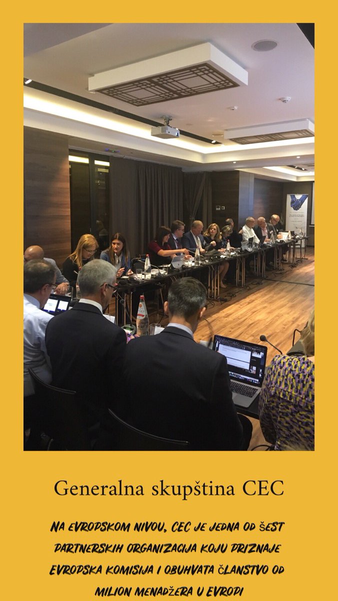 menadzerSAM's tweet photo. Generalna skupština @CEC_Managers prilika je da njeni članovi i predstavnici srpskog društva razmene mišljenja o viziji budućnosti Evropske unije koju imaju menadžeri Evrope. #menadzersam https://t.co/9ldcRcinJC