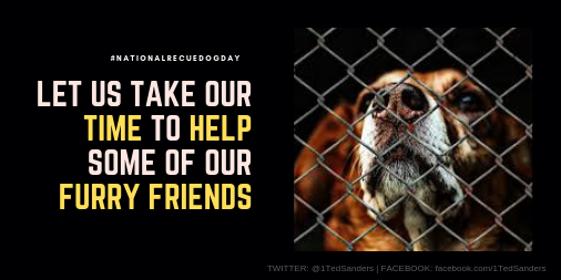 Its National Rescue Dog Day. Give our furry friends a chance to have a family again.

#NationalRescueDogDay