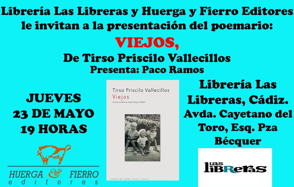 Este jueves en Las Libreras Tirso y Paco Ramos, no te lo pierdas!!