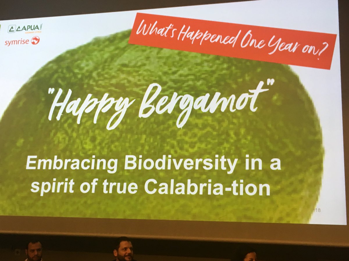 ⁦@SymriseAG⁩ gives update on Bergamot work in Calabria and work to bridge gen gap in farming with ⁦@giz_gmbh⁩ — Hamish Taylor: “if we don’t make farming interesting for young people we won’t be able to feed 2 mil more mouths in 2050.” #BSR2019