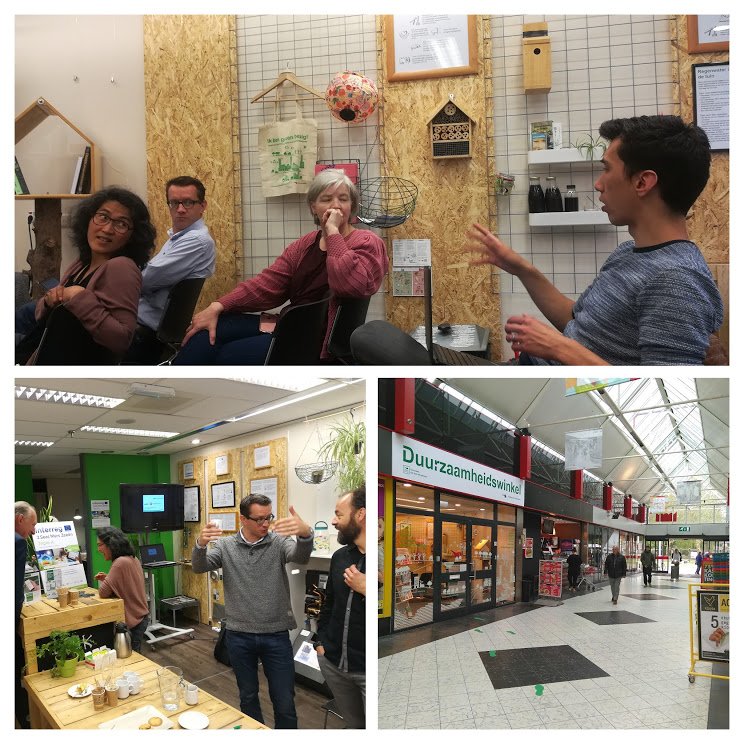 TripleA_2Seas's tweet photo. Today the City of Rotterdam is sharing its experience on how they run their 'Duurzaamheidswinkel' in shopping centre Keizerwaard @Rotterdam. Thinking and discussing about investment  &amp; exploitation plans for consultancy pop-up centres, useful for other local authorities. https://t.co/hFJ7H8ZZND