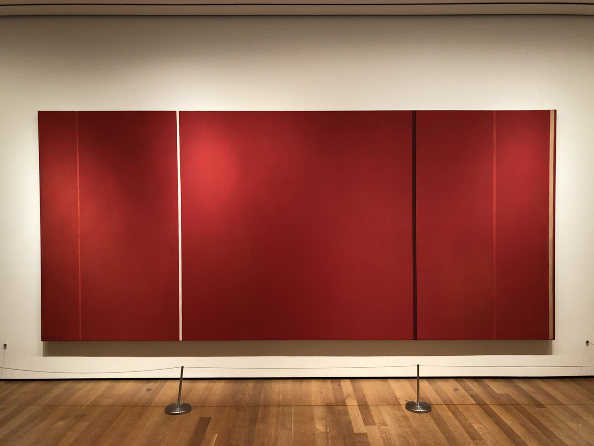 はむぞう Moma Collection Galleries 10s 1950s で印象深かった作品 バーネット ニューマンの 英雄的にして崇高なる人 カラーフィールド ペインティングを代表する作品のひとつ 五本の色帯を持つ 赤い絵 巨大で暗く燃える絵画 T Co