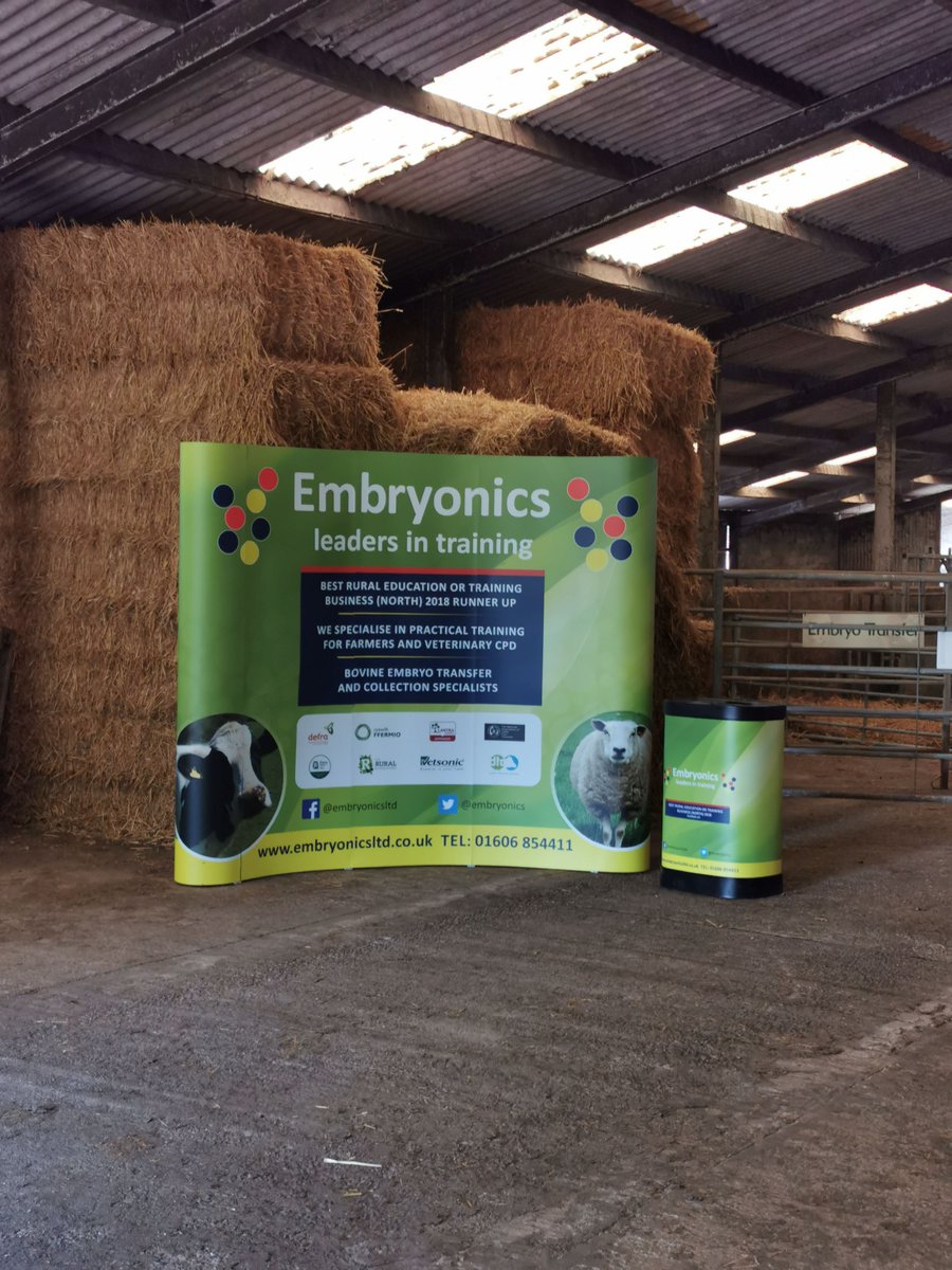embryonics's tweet photo. Final touches ready for #Embryonics open day of the Advanced Bovine Breeding Unit at Cheshire today. https://t.co/NRn1bO4QZi
