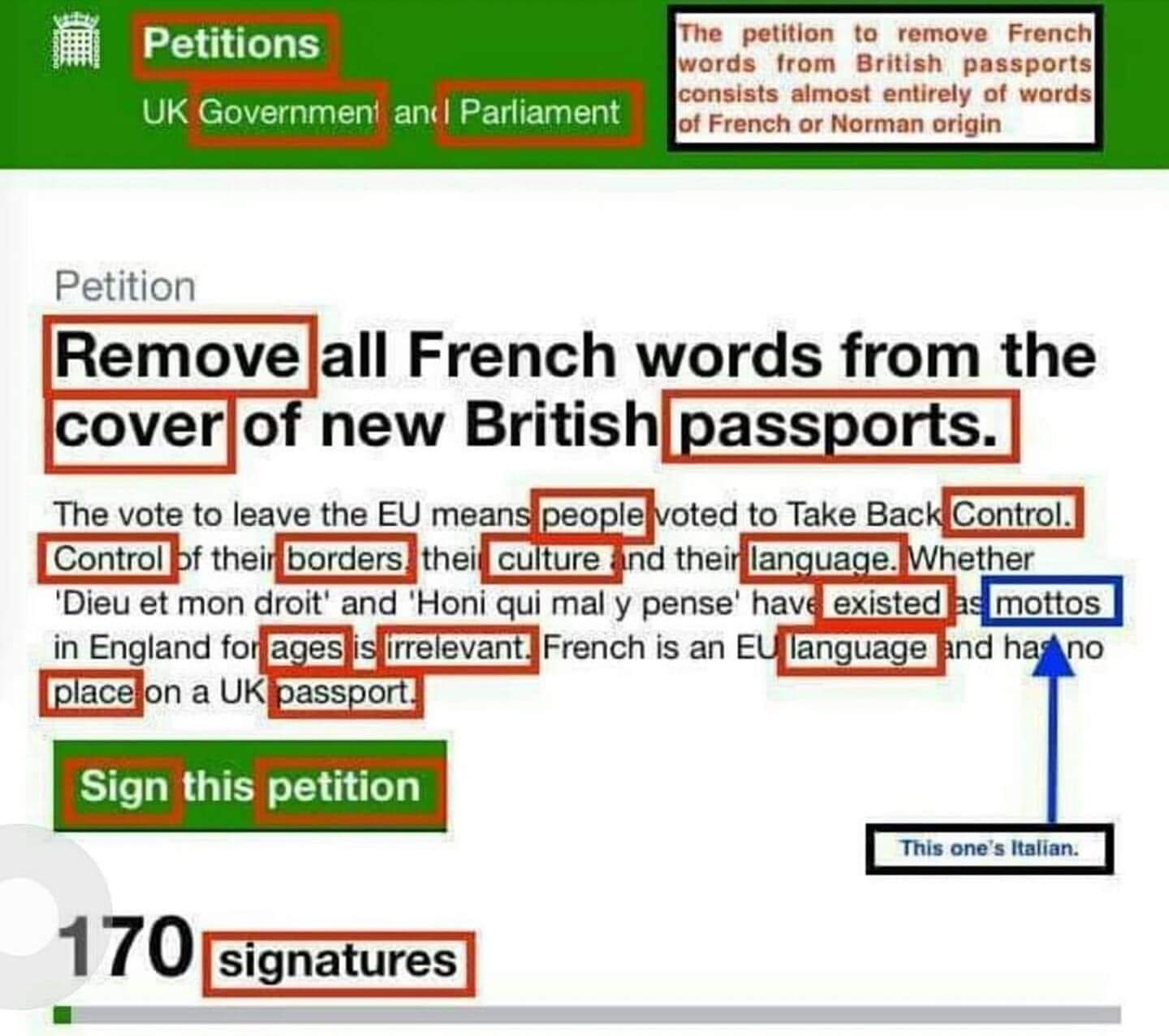 Zoe Francescutto On Twitter Via Stevevagabond Brexit British Passport Brexitproblems French Language Linguistics Britishpassport Petition Words Wordsmatter Https T Co Xazvpnqqj7