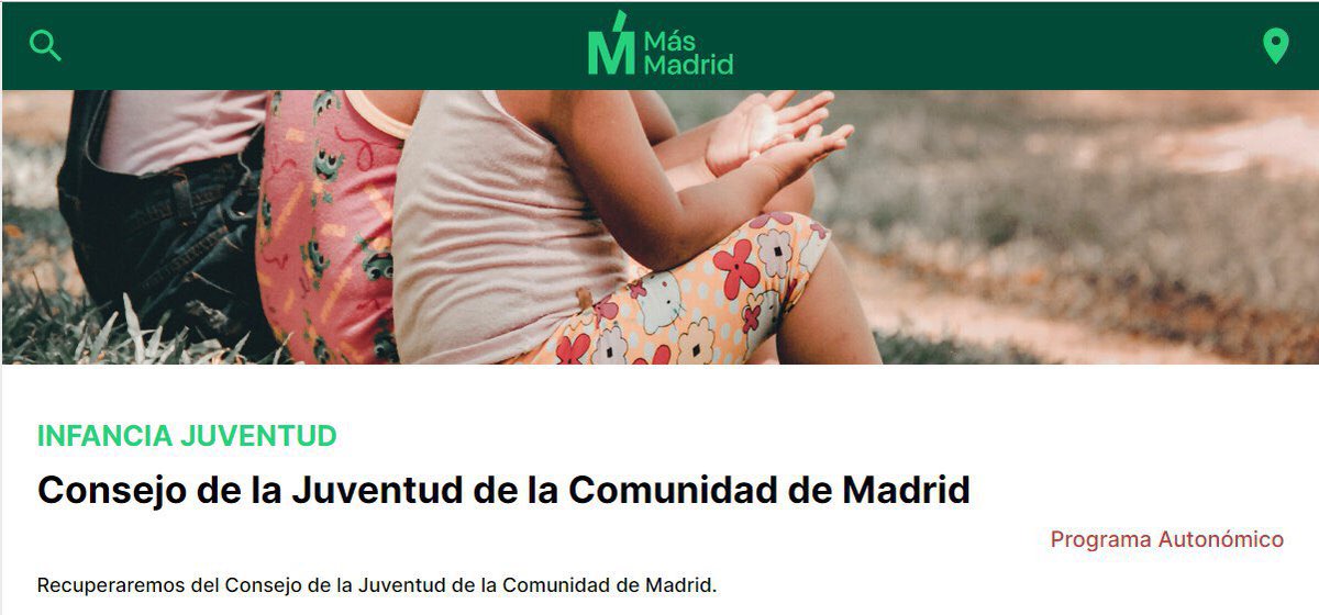 Consejo de la Juventud de la Comunidad de Madrid (@_cjcm_) on Twitter photo ¡Hola @MasMadridCM <a href="/ierrejon/">Íñigo Errejón</a>!🙋🏾♀️🙋🏼♂️Hemos estado revisando vuestras propuestas de juventud y vemos que queréis "recuperar el CJCM". Como veis ¡ya estamos aquí! Ahora lo que necesitamos es que se asegure nuestra supervivencia 👉
x.com/_CJCM_/status/… ¡Hola @MasMadridCM <a href="/ierrejon/">Íñigo Errejón</a>!🙋🏾♀️🙋🏼♂️Hemos estado revisando vuestras propuestas de juventud y vemos que queréis "recuperar el CJCM". Como veis ¡ya estamos aquí! Ahora lo que necesitamos es que se asegure nuestra supervivencia 👉
x.com/_CJCM_/status/…