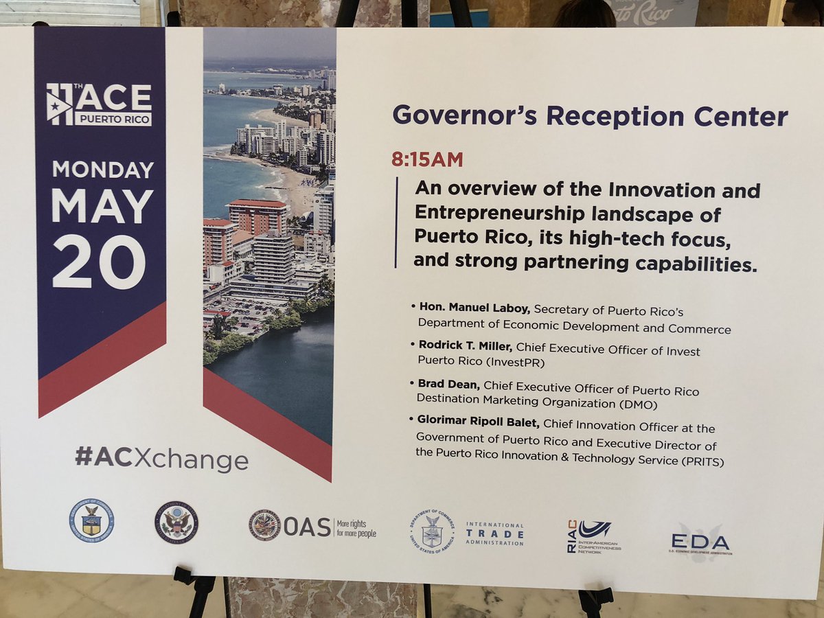GlorimarRipoll's tweet photo. At Day #1 of the “Americas Competitiveness Exchange on Innovation and Entrepreneurship” in Puerto Rico #ACE11 #ACXchange https://t.co/nV9uhNUY2N