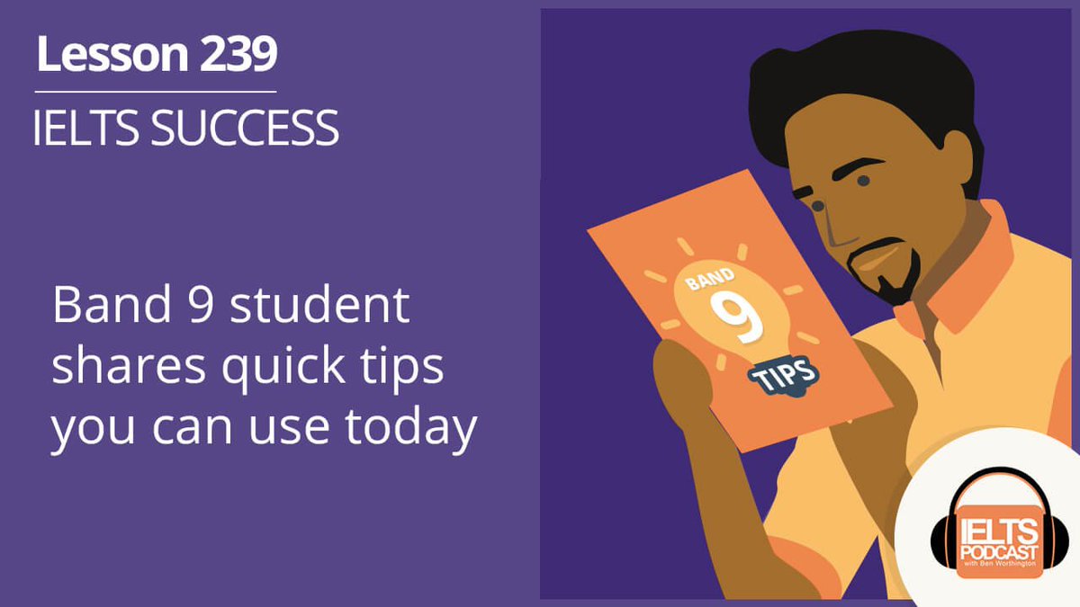 IELTSPodcast's tweet photo. Do you need IELTS tips from a Band 9 student? Click the new tutorial as Bamidele generously shares how he aced the exam!
#IELTSReadingTips #IELTSListeningTips #IELTSWritingTips #IELTSSpeakingTips
https://t.co/rLECxrPTZF https://t.co/RPjFLCaqPC