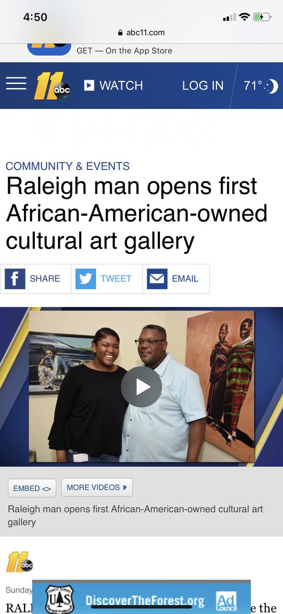 ashley_dette's tweet photo. My family opened the FIRST black owned Cultural Art Gallery in NC &amp; were still not talking about it?!
Prices range $25-8k
We have a variety of artists
•
A simple retweet could help our business!
•
I’m calling on EVERYBODY!#blacktwitter #whitetwitter #latinotwitter #asiantwitter https://t.co/CYr7xUs3TH