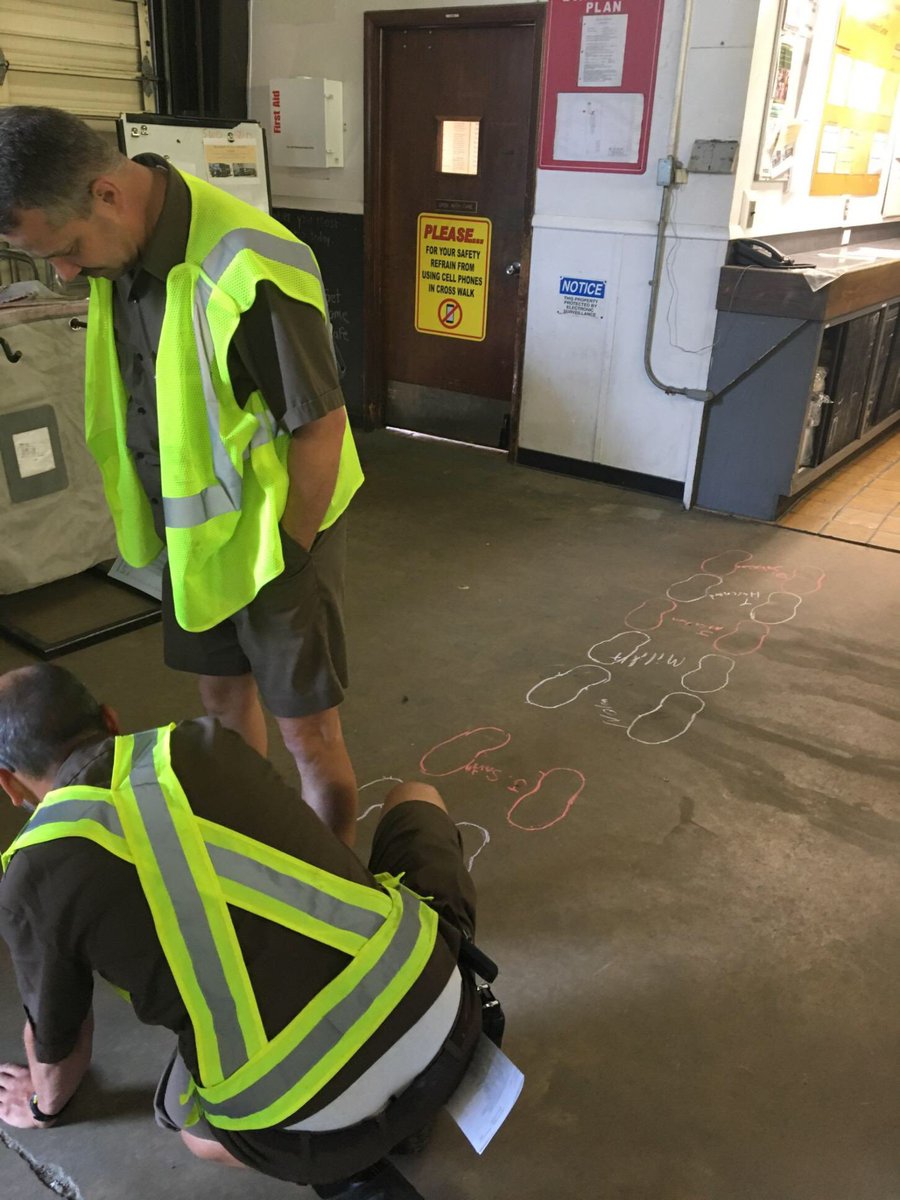 BrooksMilita's tweet photo. Monday “Feet” and Greet in the Wilkesboro center! A fun twist on our shoe audit to keep our drivers safe. Every driver with proper footwear gets to trace and autograph their footprint. https://t.co/sAH23gxAQw