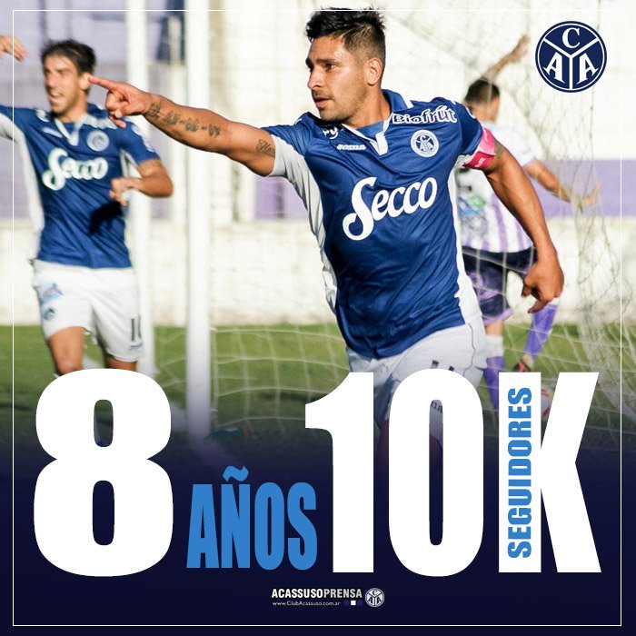 AcassusoOficial's tweet photo. 8 años ... 10K seguidores 🙌
#DaleSsuso 🔵⚪️🔵 https://t.co/72Lm5tVdG1