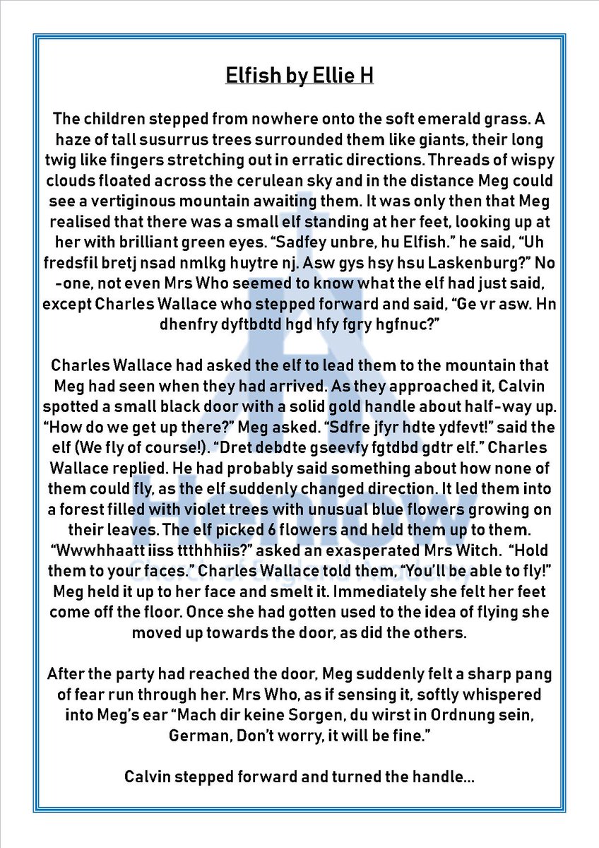 There have been some truly amazing pieces of Greater Depth Writing from some of our Year 6 pupils this week...