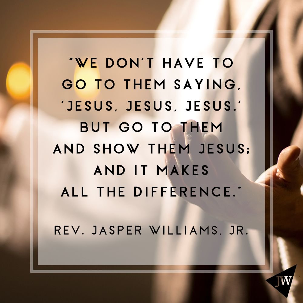 JasperWWilliam2's tweet photo. Words aren’t enough; our actions, our love, must show the world Jesus even more than we preach Him!
#RevJasperWilliamsJr. #ShowThemJesus https://t.co/Iu9NsNqOpf