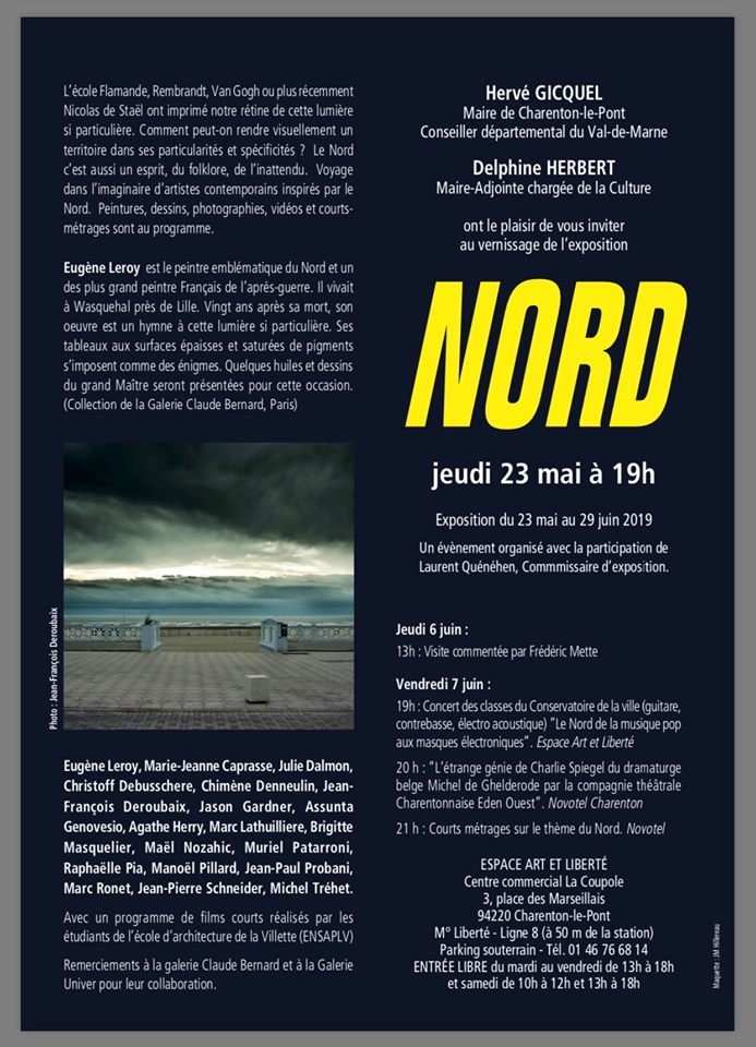 Vernissage le 23 mai à 19h et soirée  le 7 juin de l’exposition NORD à Charenton le Pont, Présentation d'une  sélection des films réalisés par les étudiants de l'#ENSAPLV) "atelier  Patrimoine INDUSTRIEL / ART et ARCHITECTURE", sous la direction de C. Denneulin,  Flavie Pinatel