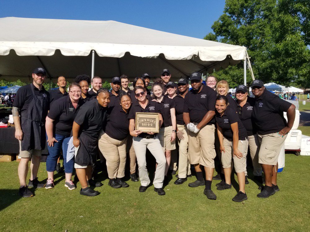 jimnnicksbbq's tweet photo. For over 10 years, Jim ‘N Nick’s Atlanta has been honored to be a part of #GreatStridesATL supporting the Cystic Fibrosis Foundation, and this year is no exception! Tell us your story using #WhyIStride4CF! https://t.co/hG9s5W416x