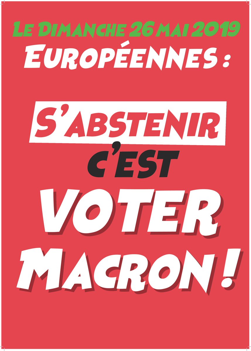 Francois_Ruffin's tweet photo. Le 26 mai, s'abstenir, c'est voter Macron.
Retrouvez nos affiches trans-partisanes à ma permanence à Amiens ou en ligne : https://t.co/91NLNF9G5v ! https://t.co/BQPZZvWm6m