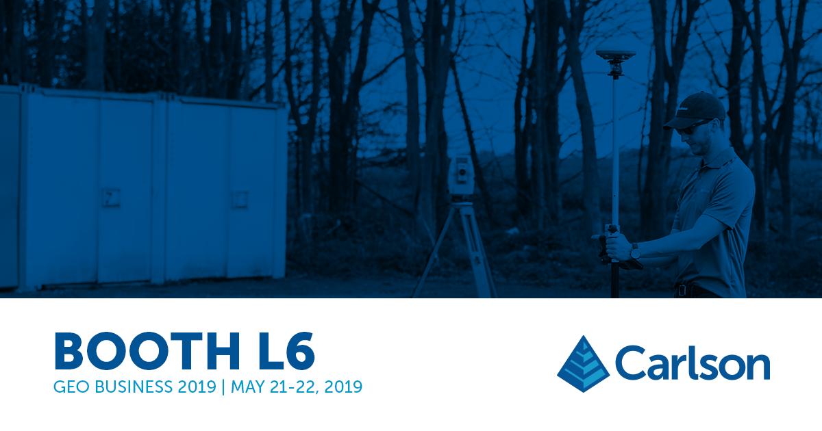 CarlsonSoftware's tweet image. Let&apos;s talk #GeoBusiness 2019 ! Who&apos;s going? 

Stop by booth L6 on May 21-22, 2019 in London, UK to be introduced to our latest products suited for various industry-related needs. The time is now to #BreakNewGround.

#GPS #Surveying #GIS #CivilEngineering #Mining #MachineControl