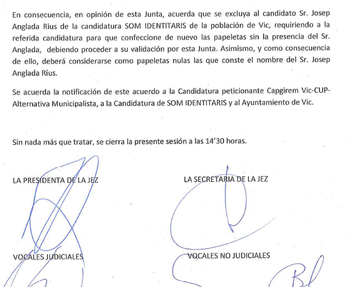 🔴 COMUNICAT | Sentència ferma de 2 anys de presó i inhabilitació per Josep Anglada per haver amenaçat un militant d'<a href="/arran_vic/">ARRAN Vic</a> quan era menor d'edat. Anglada queda exclós les eleccions municipals del #26M.