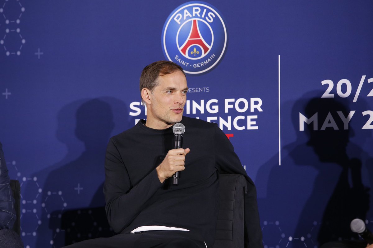 PSG_Performance's tweet photo. 📸 🔴🔵

@TTuchelofficial opening up #PSGsummit2019 in this morning’s first session with @mart1buch and @criseirale 🎤 https://t.co/2kdcKmhOfb