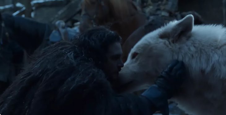 Kelgone's tweet photo. Not the petting he needed but the petting he deserved 
#GamesOfThronesFinale https://t.co/uWqsV9deCp