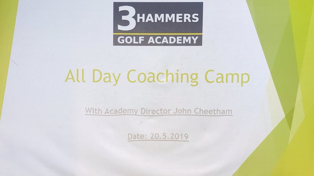 Cheethamgolf's tweet photo. Full day of coaching @3hammersgolf with 3 great guys Rob, @neilmickle @richevans101 
👉🏻 Pitching, Chipping  &amp; Lob Shots
👉🏻 Pressure Ball Practice 
👉🏻 Driving- Gain 20 Yards
👉🏻 @TrackManGolf Putting
👉🏻 Wedges:Know your distances
👉🏻 9 Holes
Next class dates coming soon
Who’s in?🙌🏻 https://t.co/99zgYNxBT8