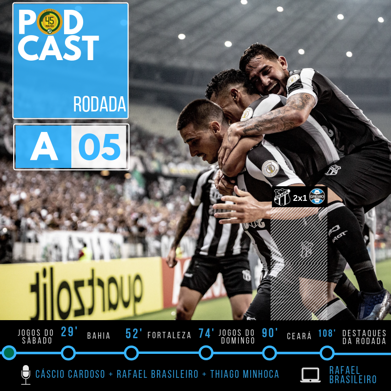 Podcast45's tweet photo. Teve gol contra. Teve emoção. Teve vitória importante. O Vozão voltou a vencer na competição e bateu o Grêmio por 2 a 1 na Arena Castelão. A vitória levou o Ceará para a 12ª colocação, com seis pontos. Confira as análises nesta edição do #PodcastRodada
..
https://t.co/n1x1F6lVXA https://t.co/gvf2NZw1qK
