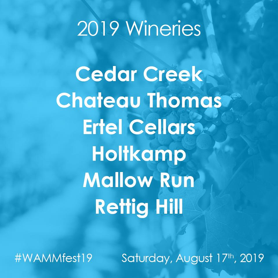 WAMMfestIN's tweet image. Wineries 🍷 that will be at #WAMMfest19!

GET TICKETS NOW: eventbrite.com/e/2019-wammfes…

Cedar Creek Winery @ChateauThomas @ErtelWinery @mallowrun @RettigHill Holtkamp Winery