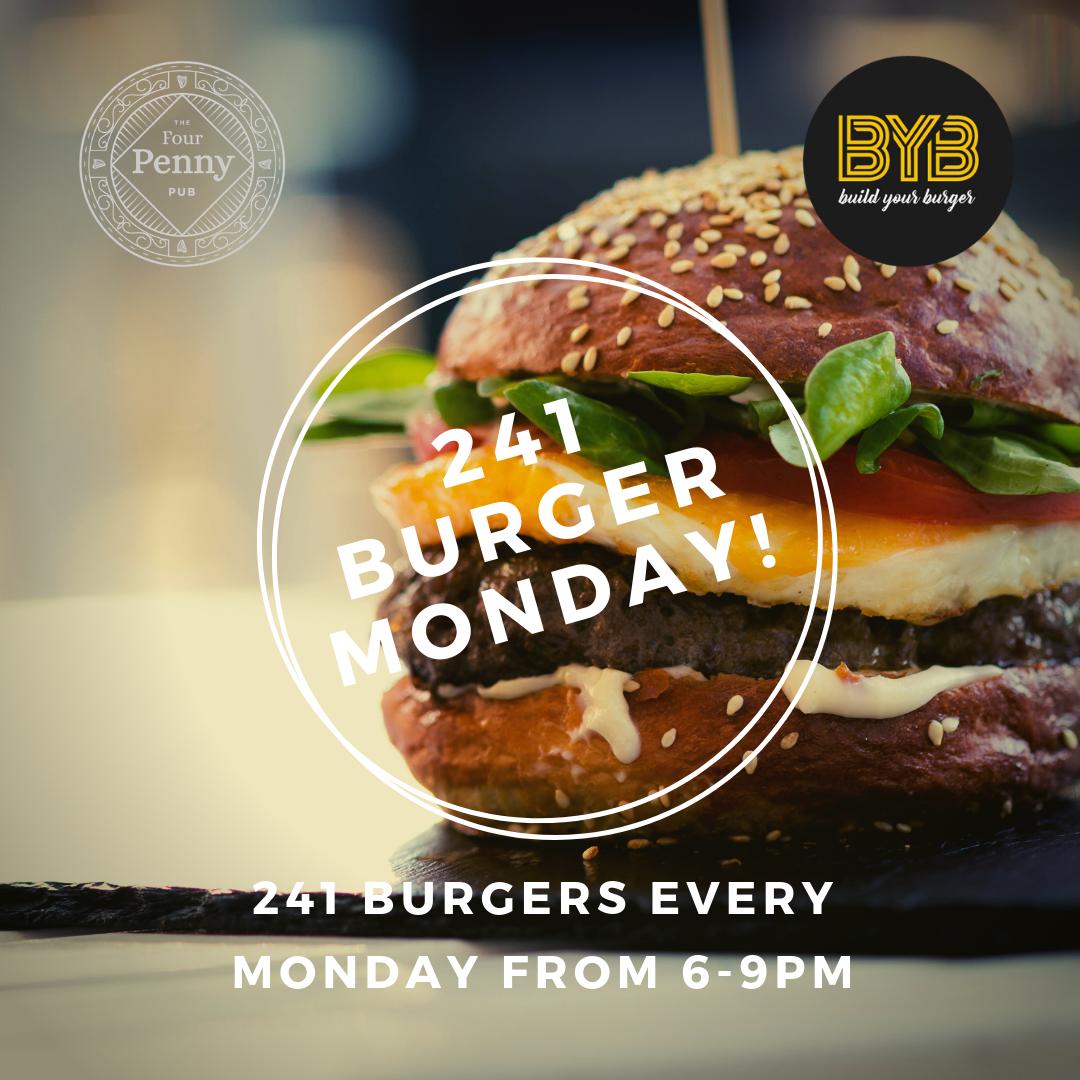 thefourpennypub's tweet photo. 🍔 241 Burger Monday 🍔
Every Monday we have 241 on our burger menu along with our build your own burger menu!
What's your flavour?
#burgermonday #buildyourburger #warwickfood #monday https://t.co/DgMzXU9j8I