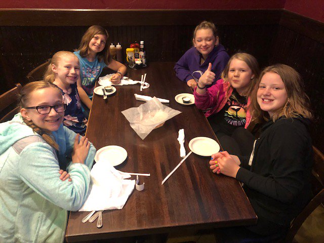 PatrickQuillen1's tweet photo. Mrs. Harnish and I took 36 lucky students to Half Moon today for lunch. These students purchased this prize with their Panther Pride tickets. Huge thanks to Bri and the rest of the Half Moon crew!! https://t.co/RHmjP7lrxb