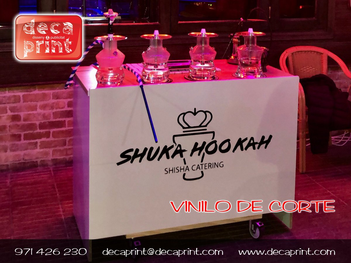 Decaprint2's tweet image. Con un simple #vinilodecorte puedes dar un toque #elegante y diferenciador a cualquier #soporte. Mira que bien lo han aplicado en #ShukaHookah.

☏ 971 426 230 | decaprint@decaprint.com | decaprint.com