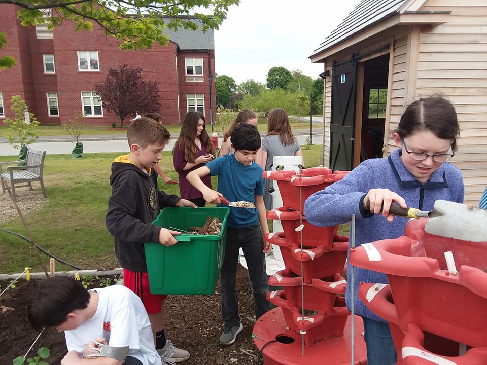 ColbyIMS's tweet image. IMS sixth graders planting our raised bed gardens and solar powered hydroponic towers.  Students will benefit from the food they grow as well as the local food pantry.  @PBLWorks @NSTA @revisionsolar @SenechalSci124 @Changeissimple1 #IMSSTEAM