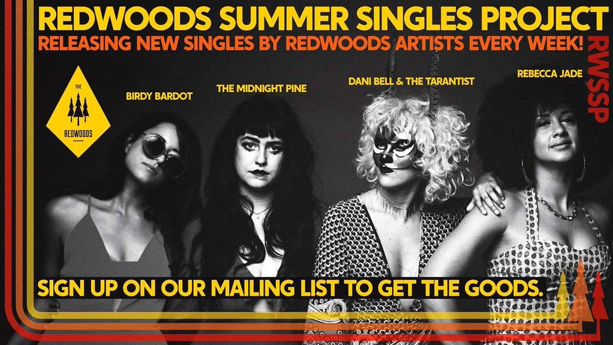 We have so much shiny new music lined up for you this summer, we have decided to release a new single every Friday, all summer long. The Redwoods Summer Singles Project will draw from a trove of 18 tunes starting with <a href="/RJtheColdFact/">Rebecca Jade</a> this Friday! 

theredwoodsmusic.com/mailinglist