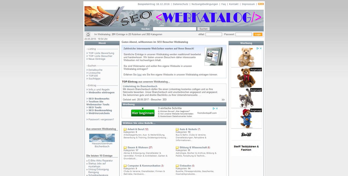Best SEO Besucher Optimierte Webkatalog ohne Backlinkspflicht. Sie  werden mit uns schnelle wie Google, Bing, Yahoo und Co gefunden.... suntweb.com/webkatalog.php…