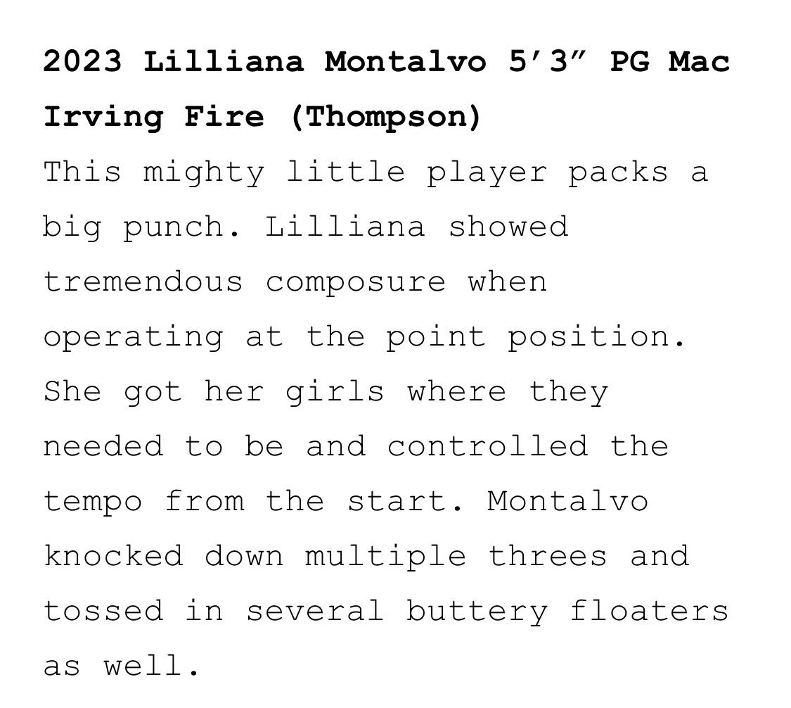 MacBuckets21's tweet photo. Good write up on @LMontalvo2023 #MIMadness π₯π₯π₯π₯ https://t.co/raqyDYoWrg
