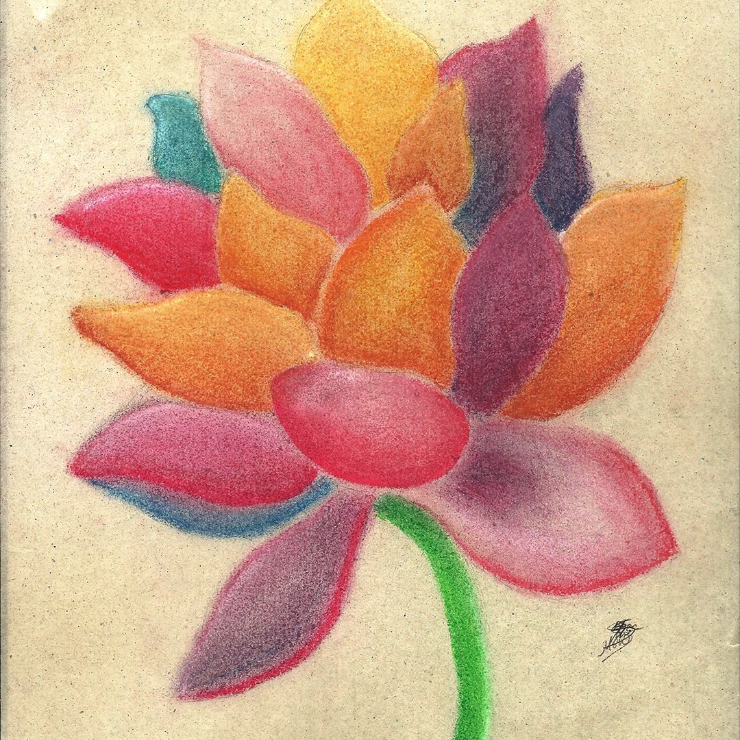 BR: Flor em papel jornal e giz pastel seco 💐

EN: Flower in dry pastel chalk 💐
.
.
#drawing #desenho #art #flower #flor #colorfull #nature #gizpastelseco #pastel #chalk #ilustração #illustration