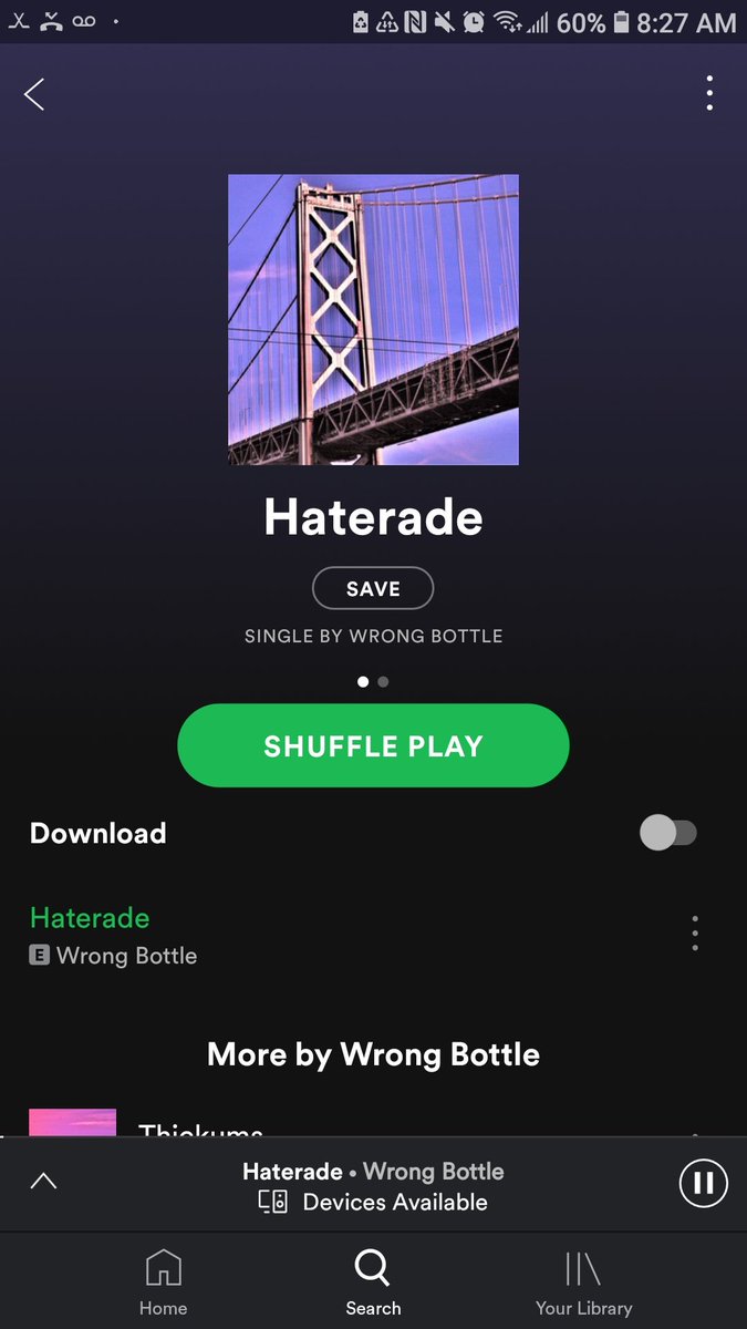 wrong_bottle's tweet photo. Our new song 'Haterade' is available for streaming on spotify! Stay tuned for the visualizer! https://t.co/LSuGdsAuhr
