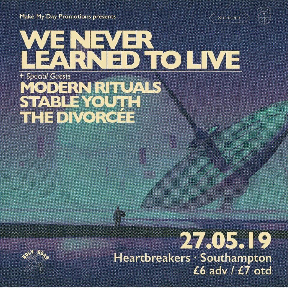 A week today we play our last show for a little while with <a href="/WNLTL/">We Never Learned to Live</a> and a bunch of other cool bands. 

The new We Never Learned to Live album came out recently, it’s incredible. Come hangout 💙

Event / tickets: facebook.com/events/2294020…
